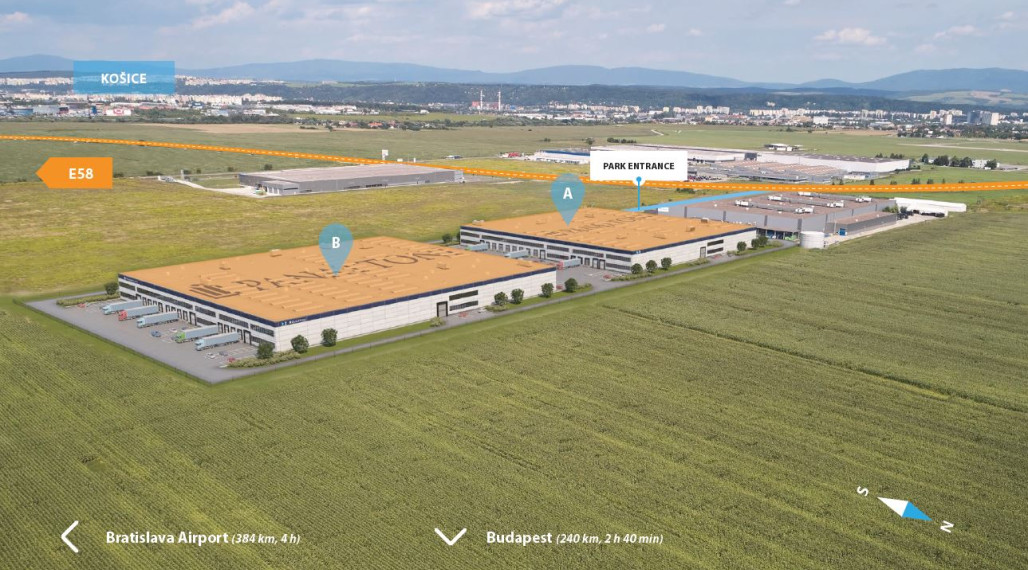 Warehouse space Košice 15.840 m2