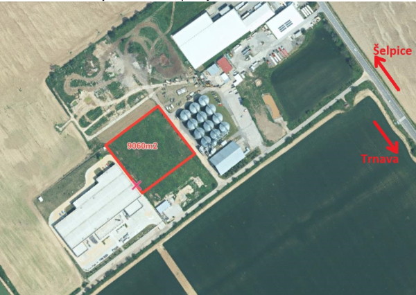 Priemyselný pozemok 9 060 m² so stavebným povolením, Šelpice